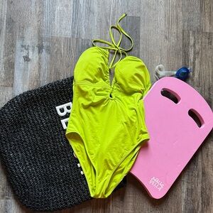 Michael Kors Neon Lime Swimwear Top